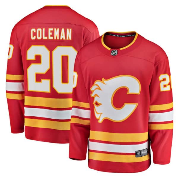 Calgary Flames #20 Blake Coleman 2024-25 Home Stitched Jersey