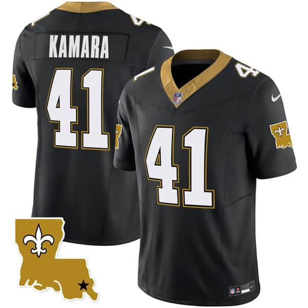 New Orleans Saints #41 Alvin Kamara Black 2023 F.U.S.E. 1987 Legacy Vapor Stitched Jersey