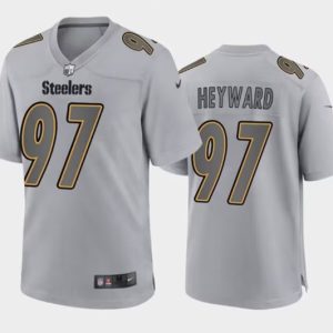 Pittsburgh Steelers #97 Cameron Heyward Gray Atmosphere Fashion Stitched Jersey