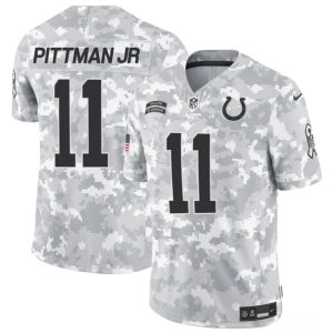 Indianapolis Colts #11 Michael Pittman Jr. Arctic Camo 2024 F.U.S.E. Salute To Service Limited Stitched Jersey