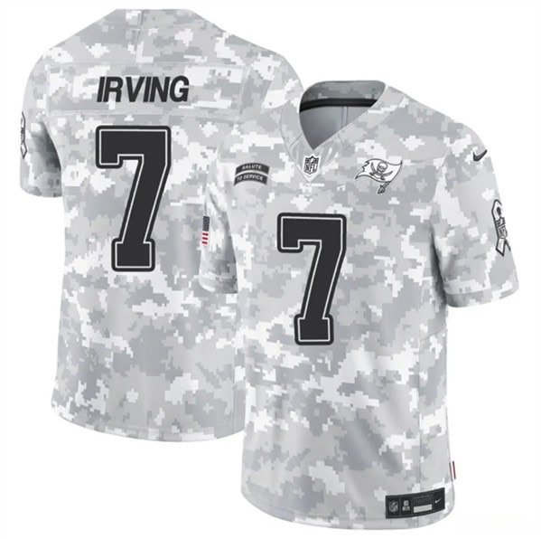 Tampa Bay Buccaneers #7 Bucky Irving Arctic Camo 2024 F.U.S.E. Salute To Service Limited Stitched Jersey