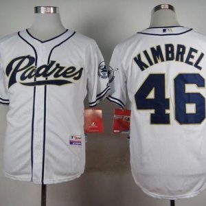 Padres #46 Craig Kimbrel White Cool Base Stitched Jersey