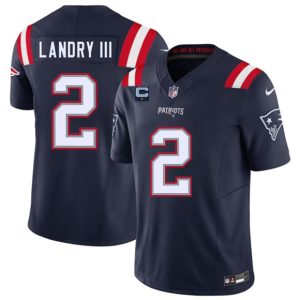 New England Patriots #2 Harold Landry III Navy 2025 F.U.S.E. With 1-Star C Patch Vapor Limited Stitched Jersey
