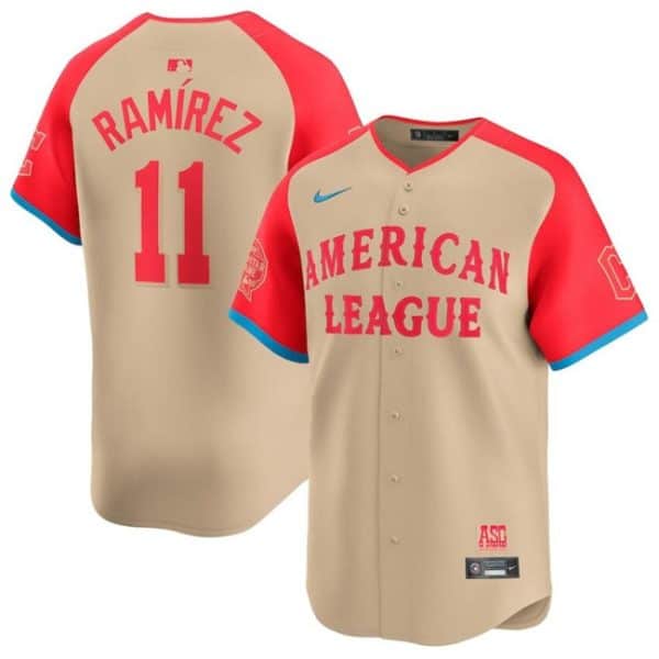 American League #11 Jos¨¦ Ram¨ªrez Cream 2024 All-Star Limited Stitched Jersey