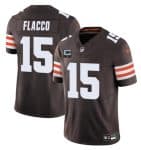 Cleveland Browns #15 Joe Flacco Brown 2025 F.U.S.E. With 1-Star C Patch Vapor Limited Stitched Jersey