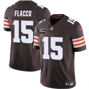 Cleveland Browns #15 Joe Flacco Brown 2025 F.U.S.E. With 1-Star C Patch Vapor Limited Stitched Jersey