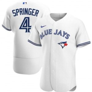 Toronto Blue Jays #4 George Springer White Flex Base Stitched Jersey
