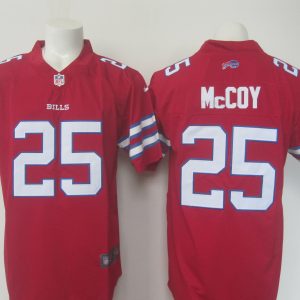 Bills #25 LeSean McCoy Red Limited Rush Stitched Nike Jersey