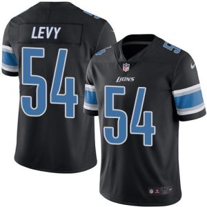 Lions #54 DeAndre Levy Black Stitched Limited Rush Nike Jersey