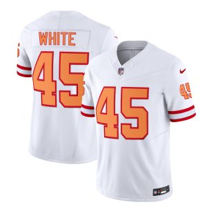 Tampa Bay Buccaneers #45 Devin White Throwback Limited Stitched Jersey