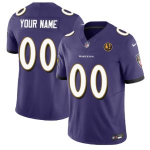 Baltimore Ravens Custom Purple 2023 F.U.S.E. With John Madden Patch Vapor Limited Jersey