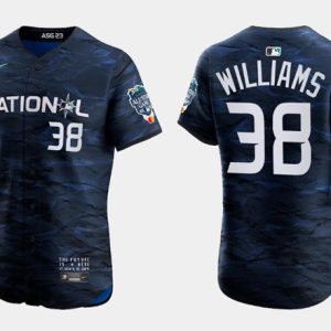 Milwaukee Brewers #38 Devin Williams Royal 2023 All-Star Flex Base Stitched Jersey