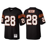 Cincinnati Bengals #28 Joe Mixon Black Throwback Legacy Stitched Jersey