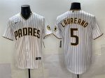 San Diego Padres #5 Ram¨®n Laureano White Cool Base Stitched Jersey
