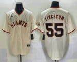 San Francisco Giants #55 Tim Lincecum Cream Limited Stitched Jersey