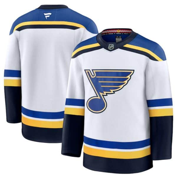 St. Louis Blues Blank White 2024-25 Away Stitched Jersey