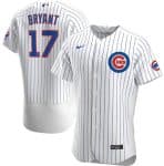 Chicago Cubs White #17 Kris Bryant Flex Base Stitched Jersey