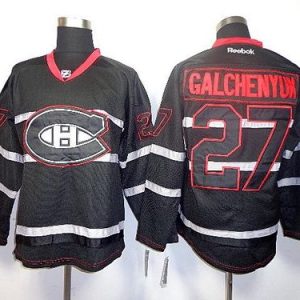 Canadiens #27 Alex Galchenyuk Black Ice Stitched Jersey