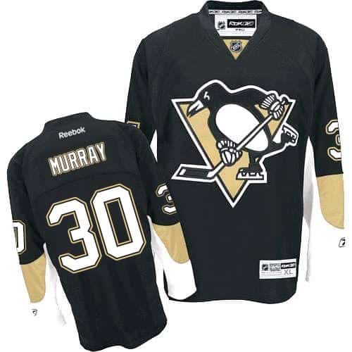 Penguins #30 Matt Murray Black Home Stitched Jersey