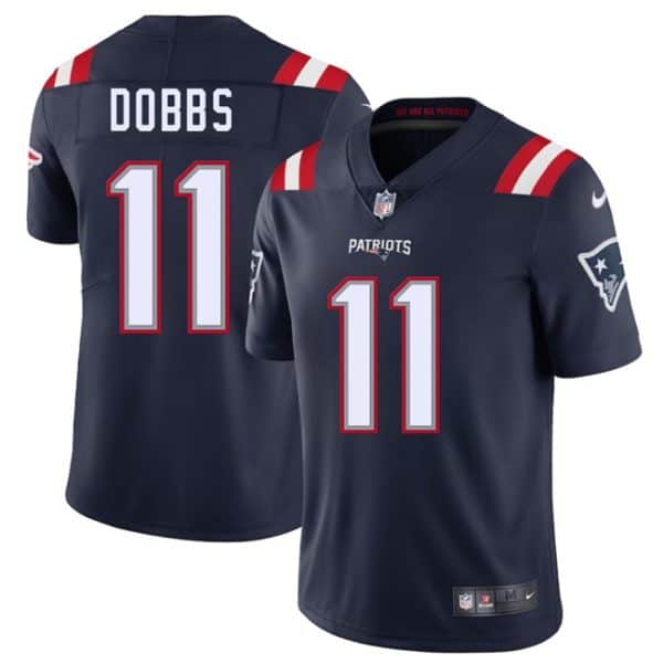 New England Patriots #11 Joshua Dobbs Navy 2025 Vapor Limited Stitched Jersey