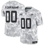 Miami Dolphins Custom Arctic Camo 2024 F.U.S.E. Salute To Service Limited Stitched Jersey