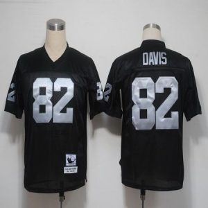 Mitchell And Ness Raiders #82 Al Davis Throwback Black Stitched Jersey