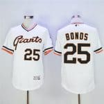 San Francisco Giants #25 Barry Bonds White Throwback Flexbase Stitched Jersey