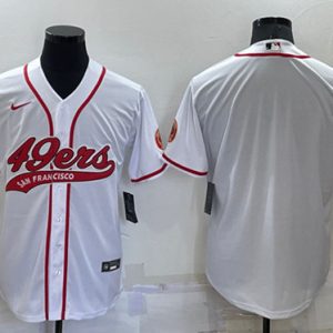San Francisco 49ers Blank White Cool Base Stitched Baseball Jersey