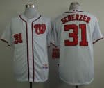 Nationals #31 Max Scherzer White Cool Base Stitched Jersey