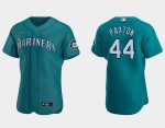 Seattle Mariners Aqua #44 James Paxton Aqua Flex Base Stitched Jersey