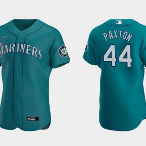 Seattle Mariners Aqua #44 James Paxton Aqua Flex Base Stitched Jersey