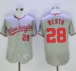 Nationals #28 Jayson Werth Grey Flexbase Authentic Collection Stitched Jersey