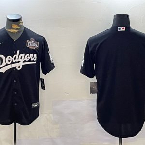 Los Angeles Dodgers Blank Black 2024 World Series Cool Base Stitched Jersey