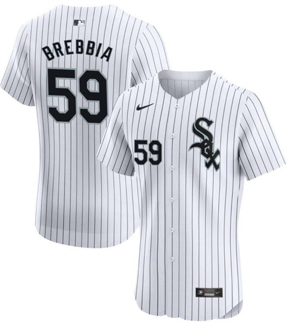 Chicago White Sox #59 John Brebbia White Elite Stitched Jersey