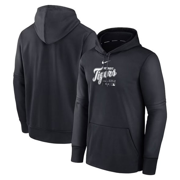 Detroit Tigers Navy Collection Practice Performance Pullover Hoodie