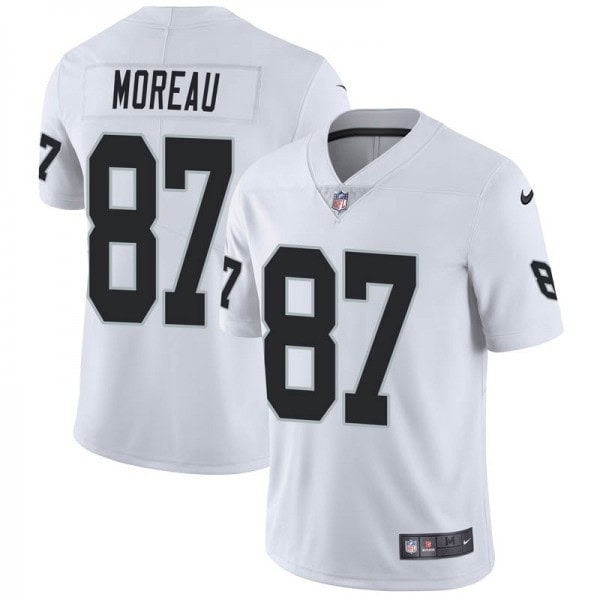 Las Vegas Raiders #87 Foster Moreau White Vapor Untouchable Limited Stitched Jersey