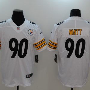 Pisttsburgn Steelers #90 T.J. Watt White Vapor Untouchable Player Limited Jersey