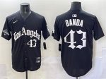 Los Angeles Dodgers #43 Anthony Banda Black Mexico 2025 LA Gothic Style With 2024 World Series Champions Patch Vapor Premier Limited Stitched Jersey