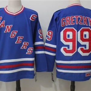 New York Rangers #99 Wayne Gretzky Royal Throwback CCM Stitched Jersey