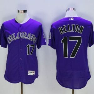 Rockies #17 Todd Helton Purple Flexbase Authentic Collection Stitched Jersey