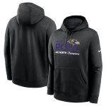 Baltimore Ravens Black 2024 AFC North Champions Locker Room Trophy Collection Pullover Hoodie