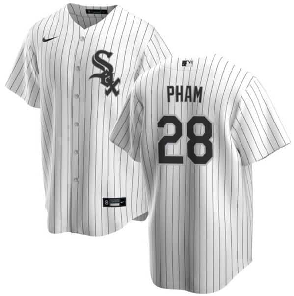 Chicago White Sox #28 Tommy Pham White Cool Base Stitched Jersey