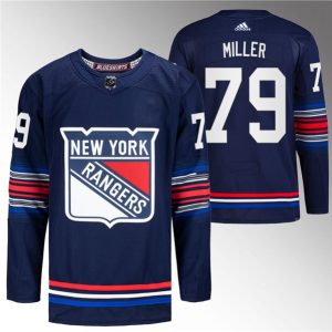 New York Rangers #79 K'Andre Miller Navy Stitched Jersey