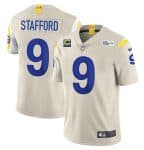 Los Angeles Rams 2022 #9 Matthew Stafford Bone White With 4-Star C Patch Stitched Jersey