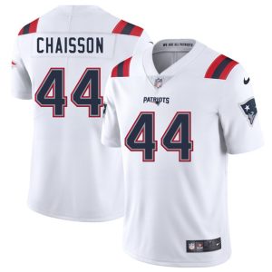 New England Patriots #44 K'Lavon Chaisson White 2025 Vapor Limited Stitched Jersey