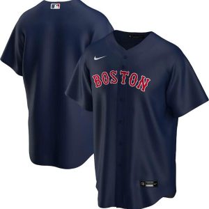 Custom Boston Red Sox Navy Cool Base Stitched Jersey