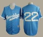 Dodgers #22 Clayton Kershaw Light Blue Cooperstown Stitched Jersey