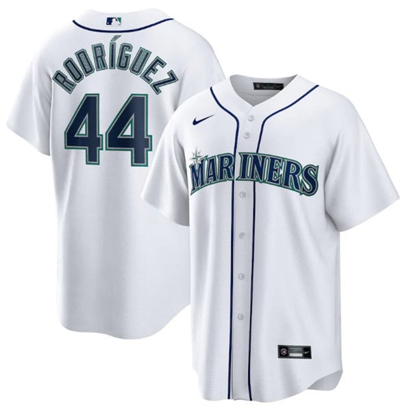 Seattle Mariners #44 Julio Rodriguez White Cool Base Stitched Jersey