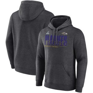 Baltimore Ravens Charcoal 2024 Playoffs Pullover Hoodie