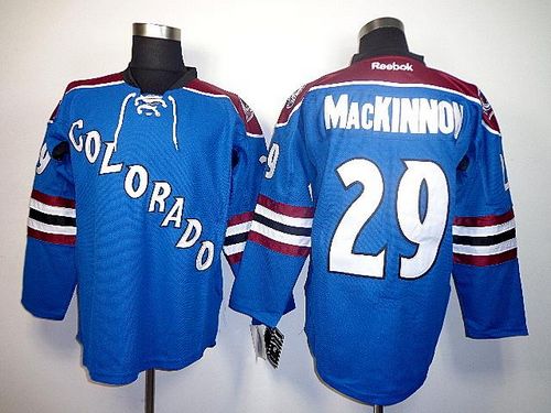 Avalanche #29 Nathan MacKinnon Blue Third Stitched Jersey